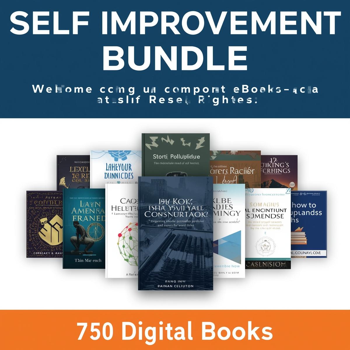 EBOOKS Self Improvement Bundle/750 Digital Books With Resell Rights/Ebook Bundle