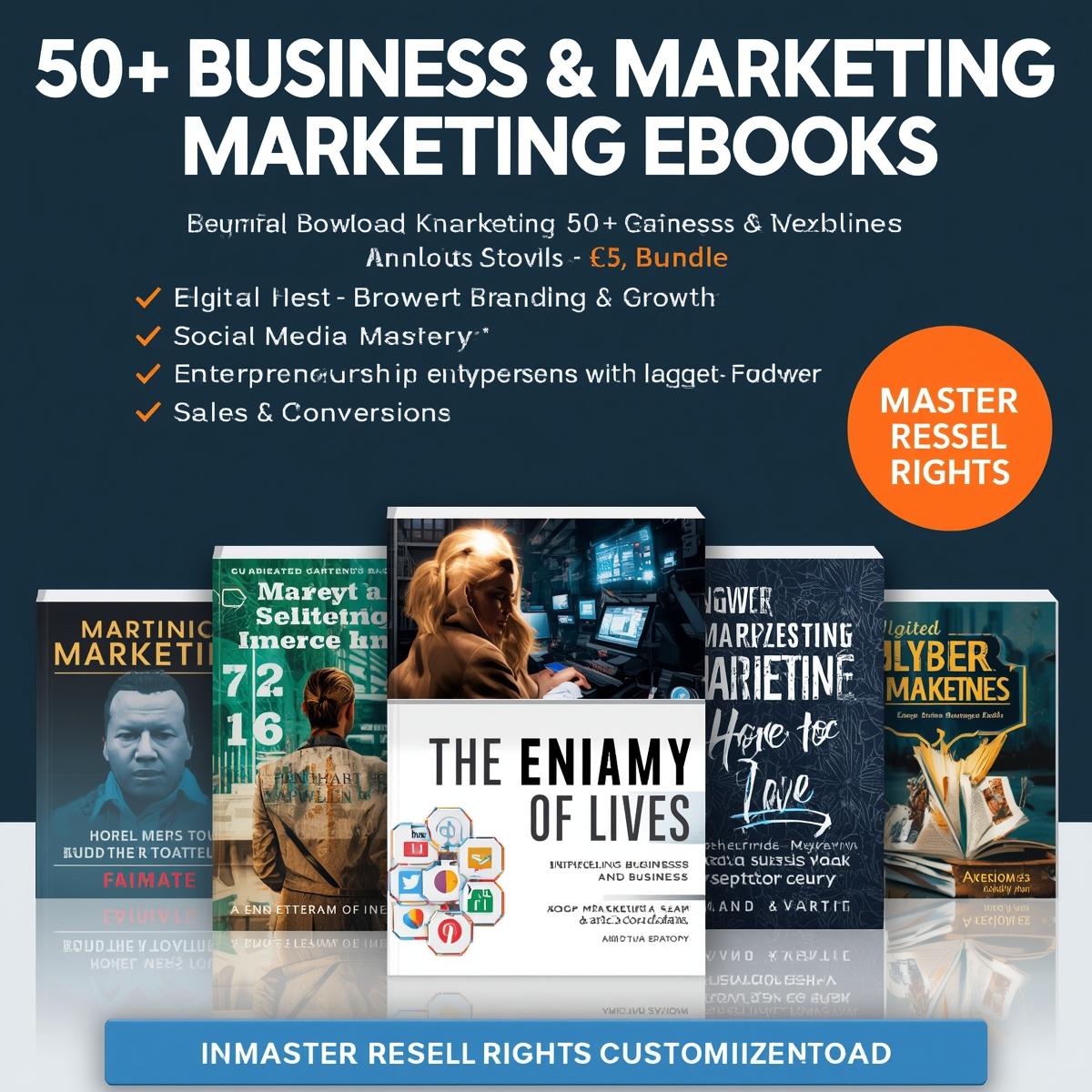 50+ Business & Marketing eBooks Mega Bundle | Master Resell Rights (MRR), Business eBooks