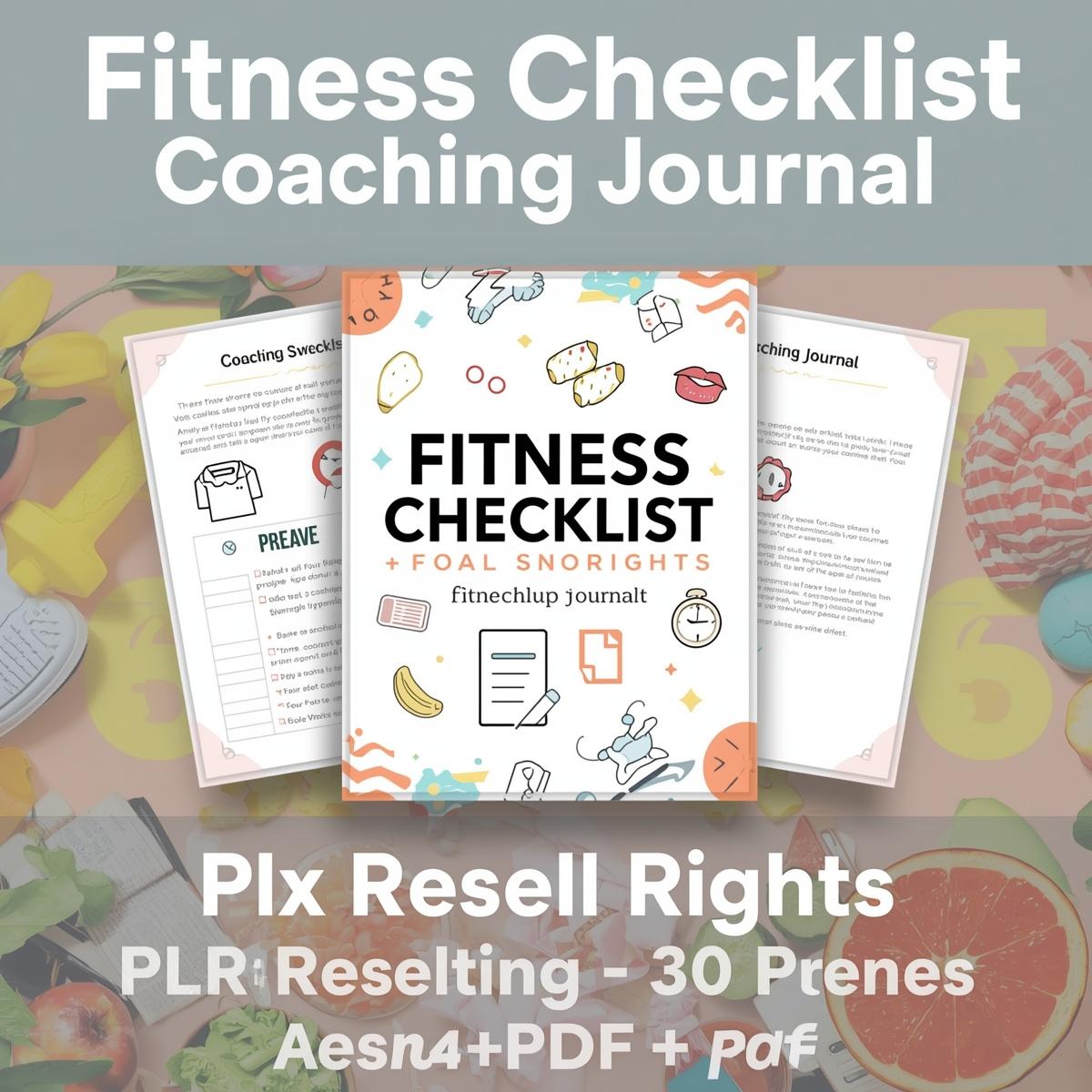Fitness Checklist Printable with PLR Resell Rights. - Image 6