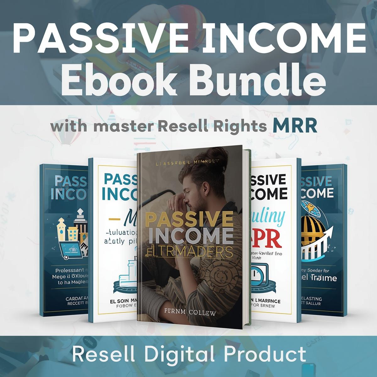Passive Income eBook Bundle MRR master resell rights, resell digital product