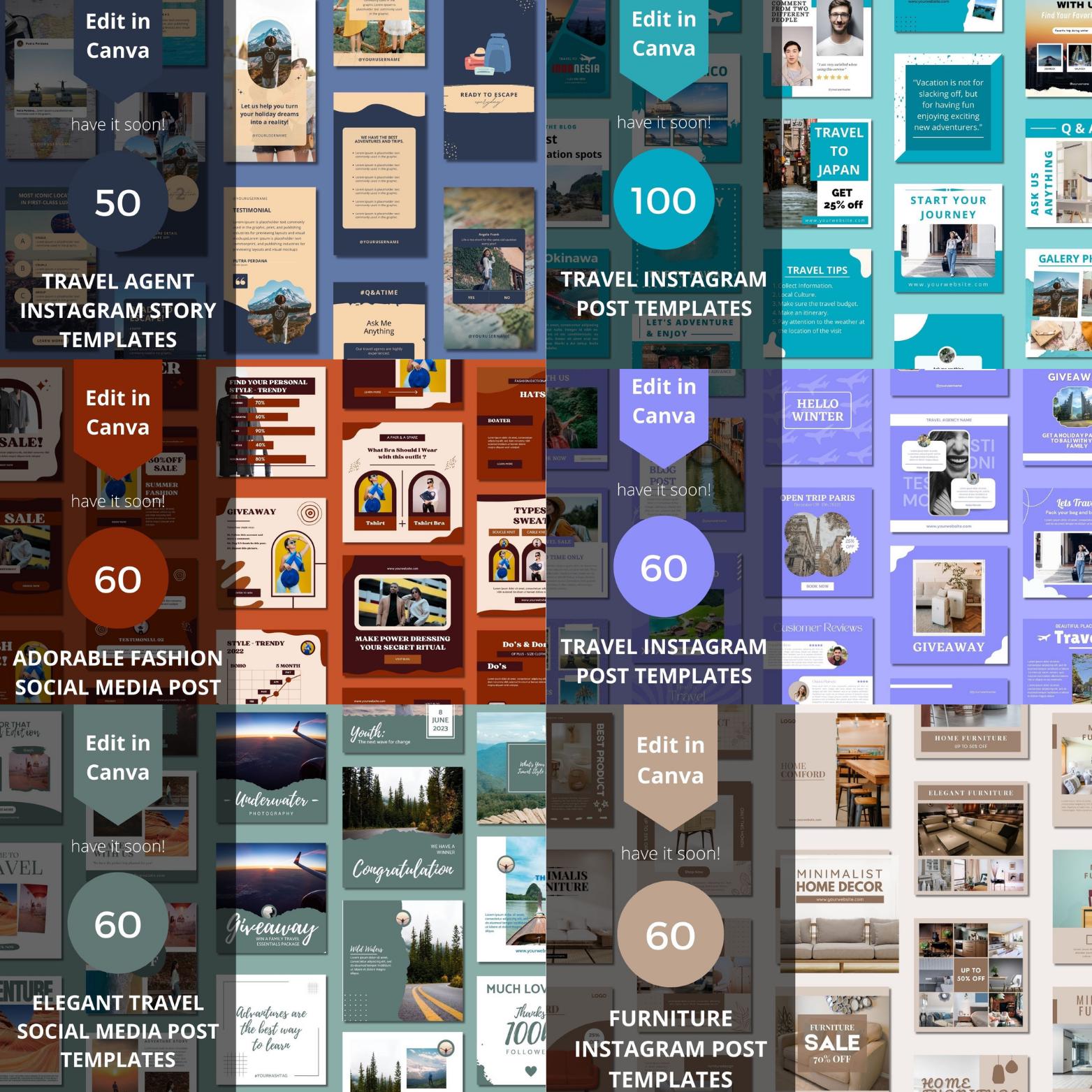 3500+ Canva Editable Social Media Templates Mega Bundle for - Image 2