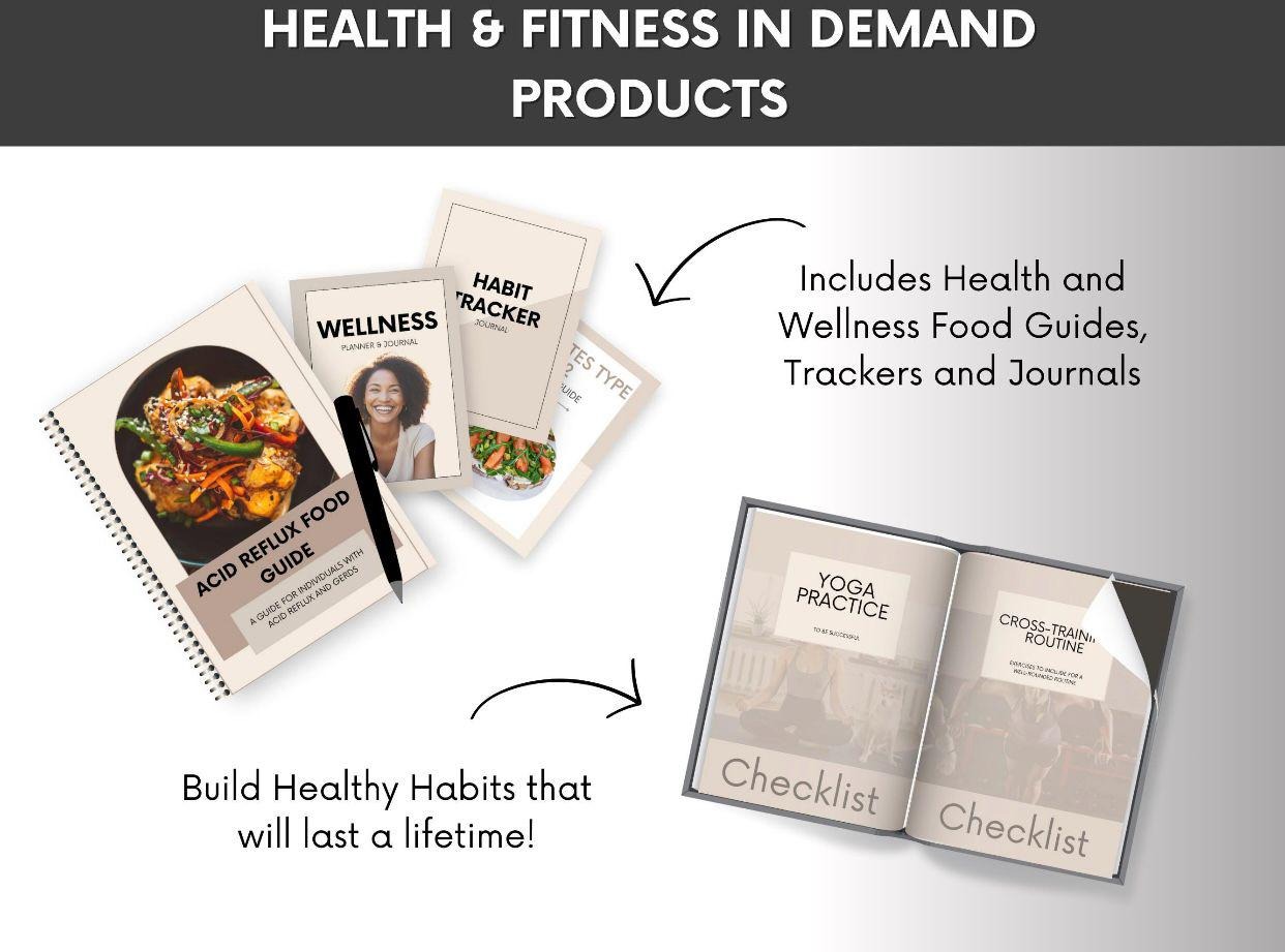 DFY Health & Fitness Bundle: PLR Ebooks, Planners, Guides (Ready to Resell) - Image 2