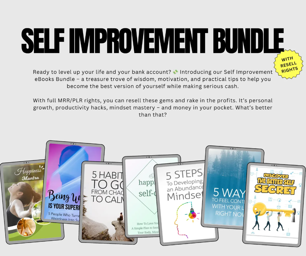 EBOOKS Self Improvement Bundle/750 Digital Books With Resell Rights/Ebook Bundle - Image 7