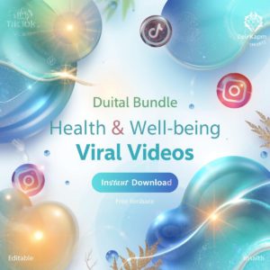 MRR Health and Well-being Videos Bundle, Faceless Marketing Instagram Reels PLR Video