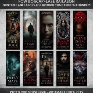 Thriller Bookmark Bundle, Horror Crime Thriller Bookmarks - Digital, downloadable bookmark