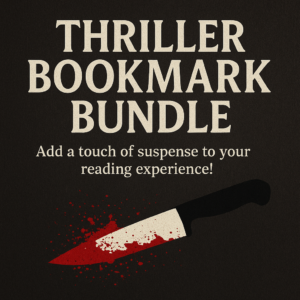 Thriller Bookmark Bundle, Horror Crime Thriller Bookmarks - Digital, downloadable bookmark
