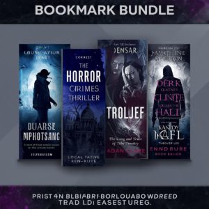 Thriller Bookmark Bundle, Horror Crime Thriller Bookmarks - Digital, downloadable bookmark